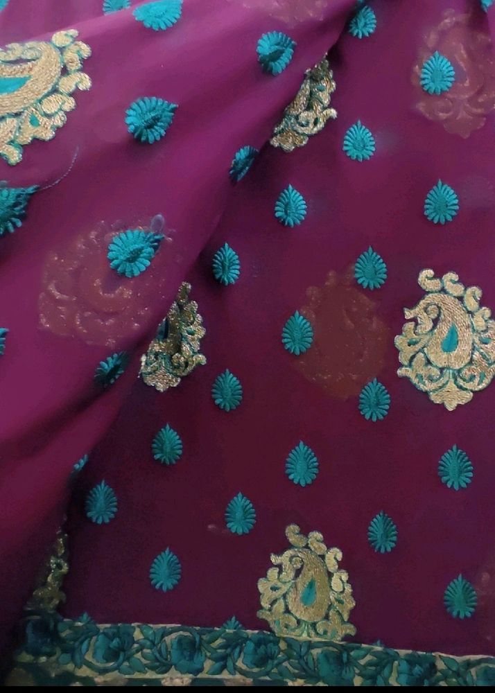 Full Embroidered Saree