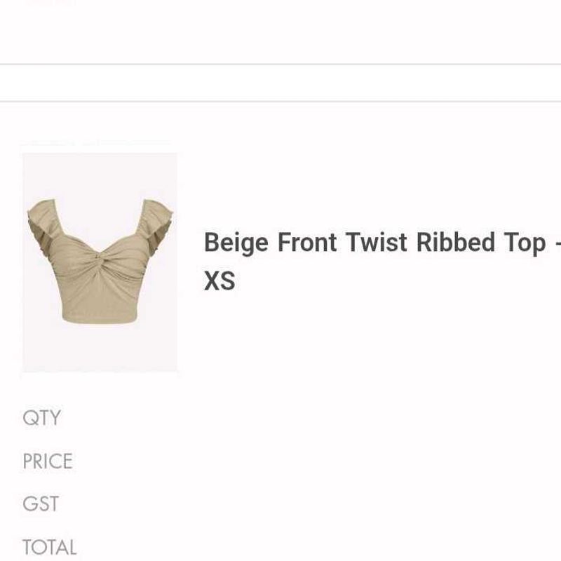 front twist ribbed top