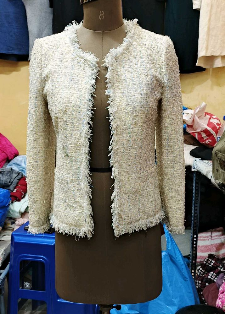 Fringed Tweed Jacket