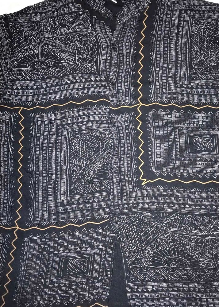 Vintage Patterned Button-Down