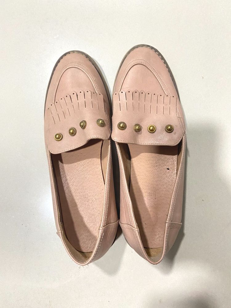 Nude Loafer Studded