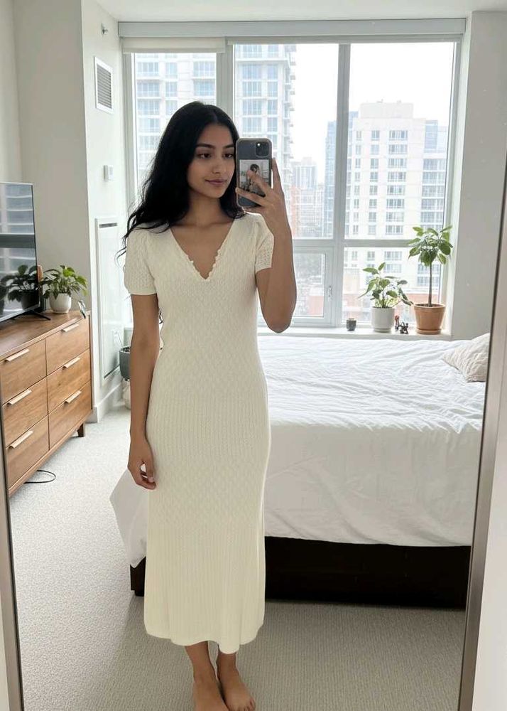 Elegant Knit Midi Dress