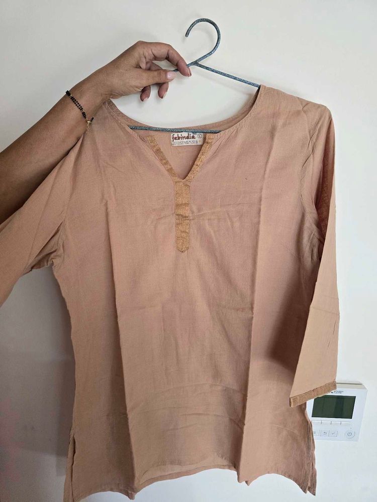 Peach Fabindia Top