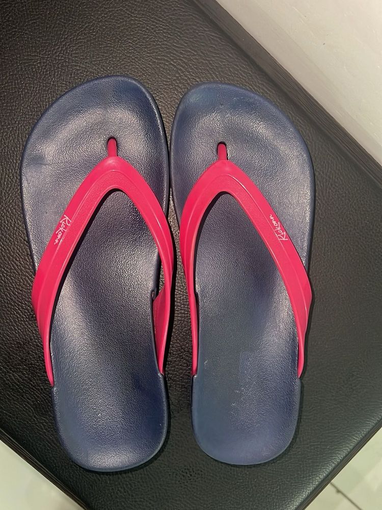 Pink &amp; Navy Flip Flops
