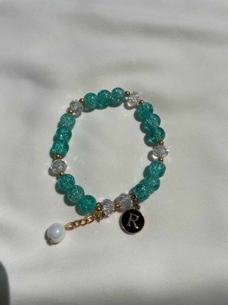 Strechible Stone Alphabet Bracelet