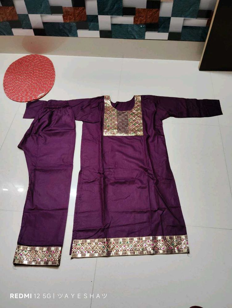 Elegant Purple Kurta Set
