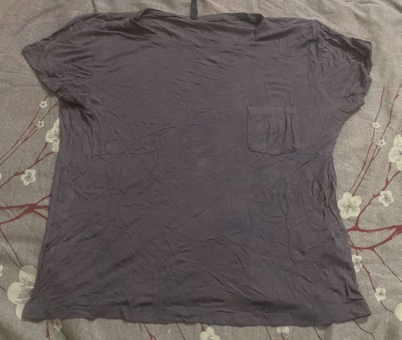 Comfortable Purple Pocket Tee