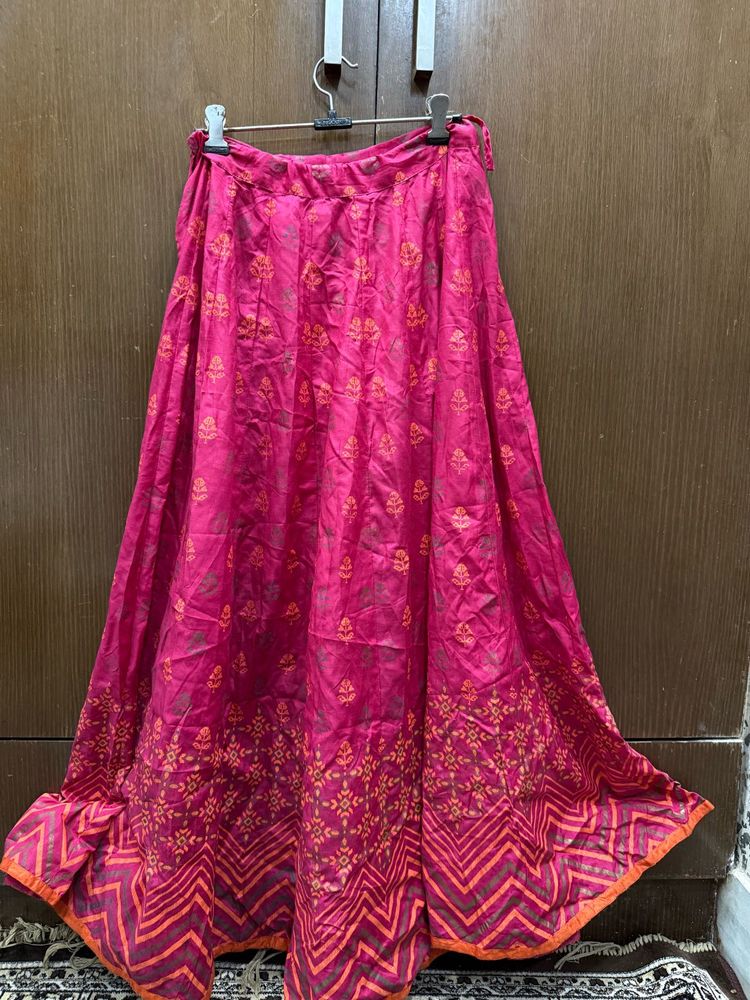 Pink Ethnic Skirt