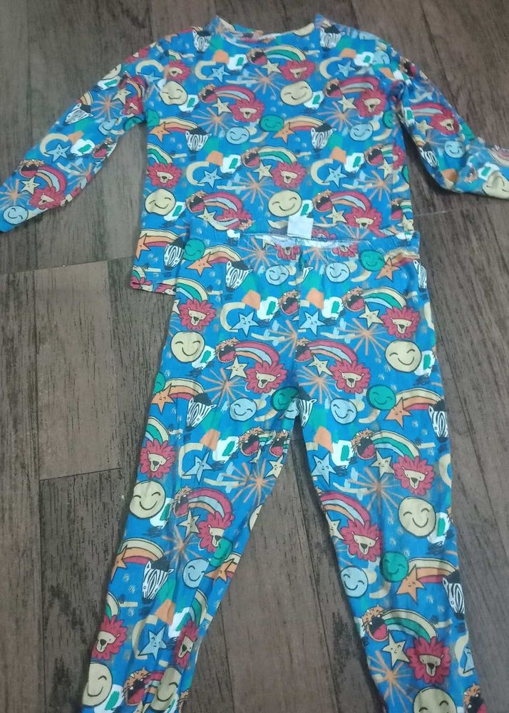 Fun Patterned Kids Pajama Set