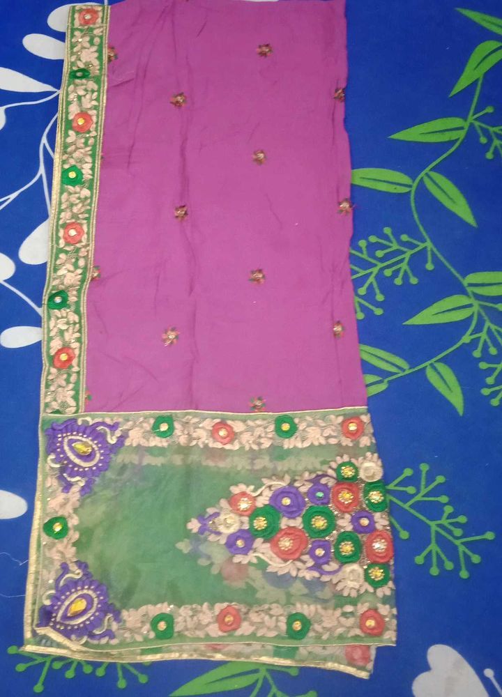 Beautiful Purple &amp; Pista Colour Dupatta Combo