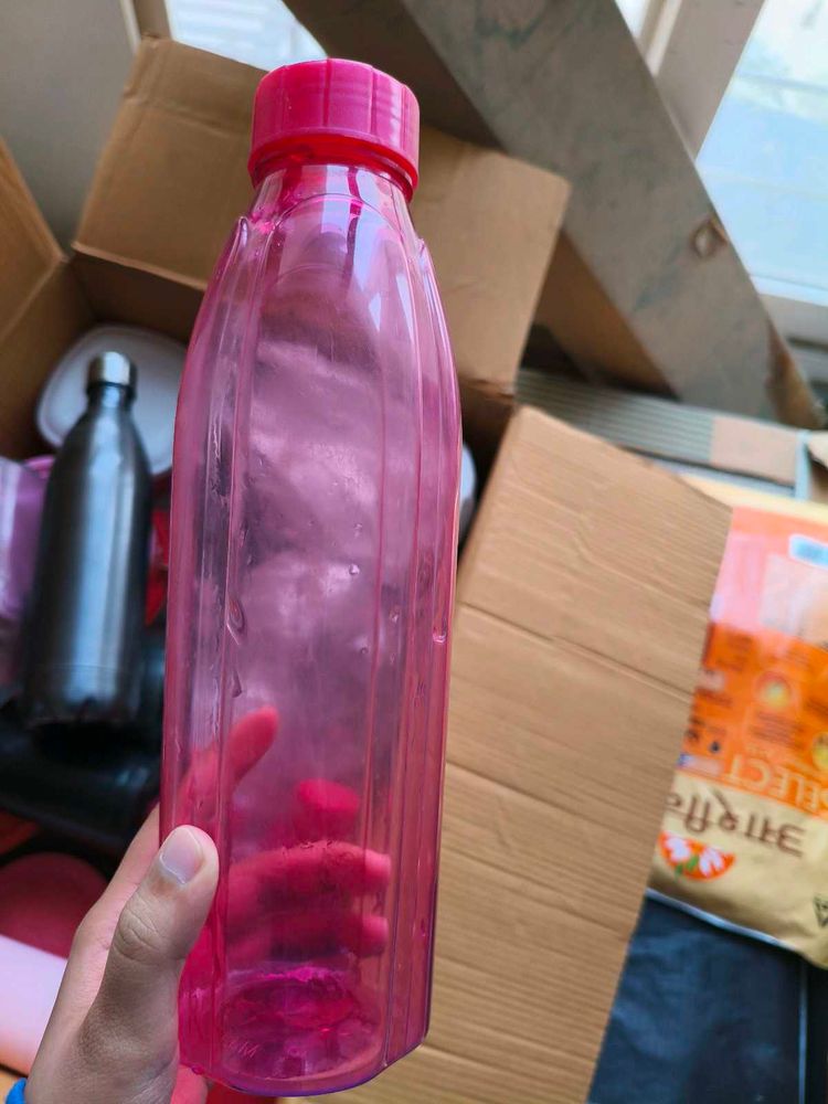 Pink Plastic Water Bottle for ₹25 each