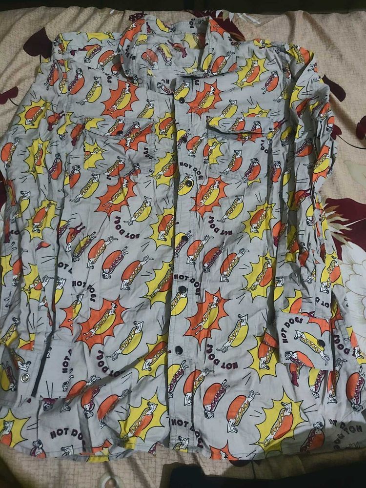 Hot Dog Print Shirt