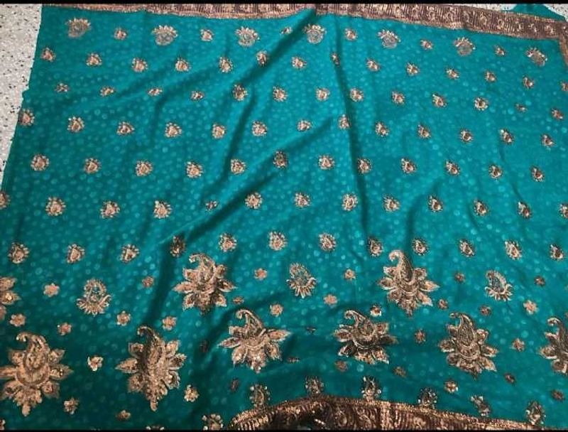 Green Saree Without Blouse
