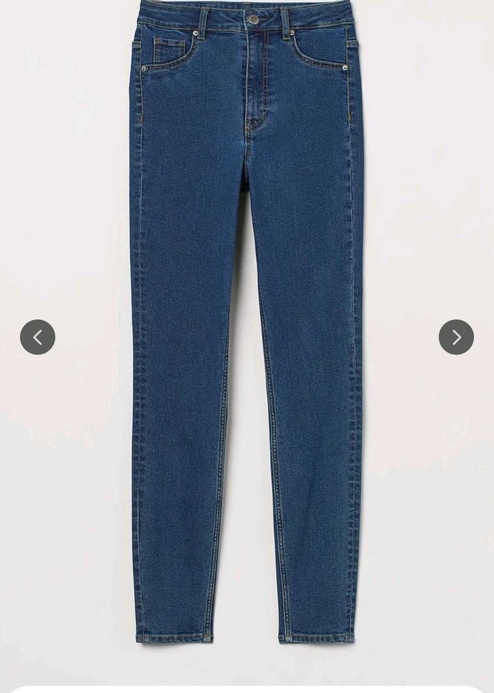 H&amp;M Dark Blue Skinny Curvy Jeggings