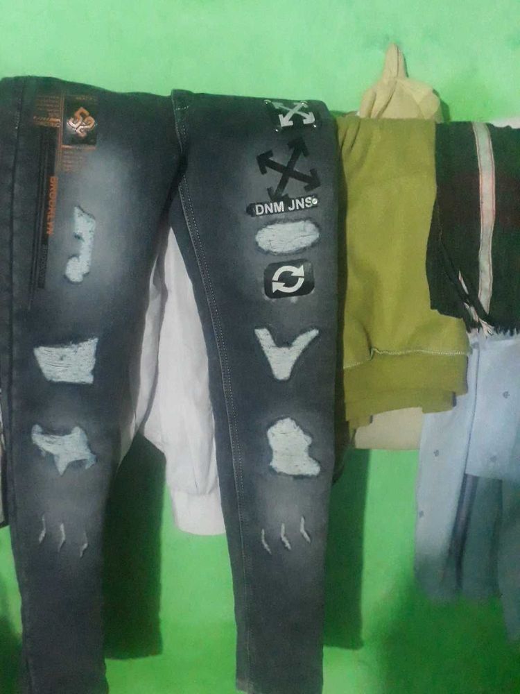 Distressed Denim Jeans