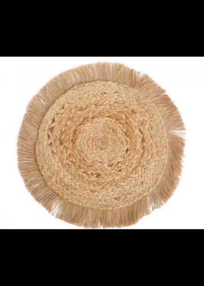 New Jute Round Braided Placemat/doormat