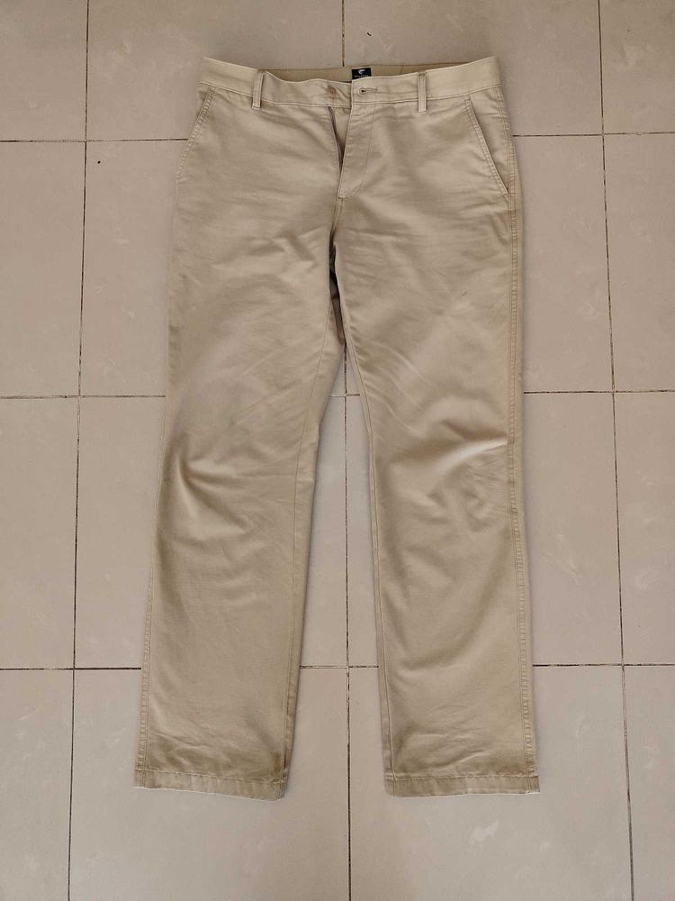 Ruggers Mens Regular Fit Khaki Chinos Size 34"