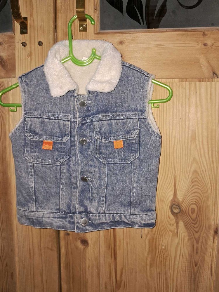 sale🎊🎆🎄🎉Denim Vest with Sherpa Lining