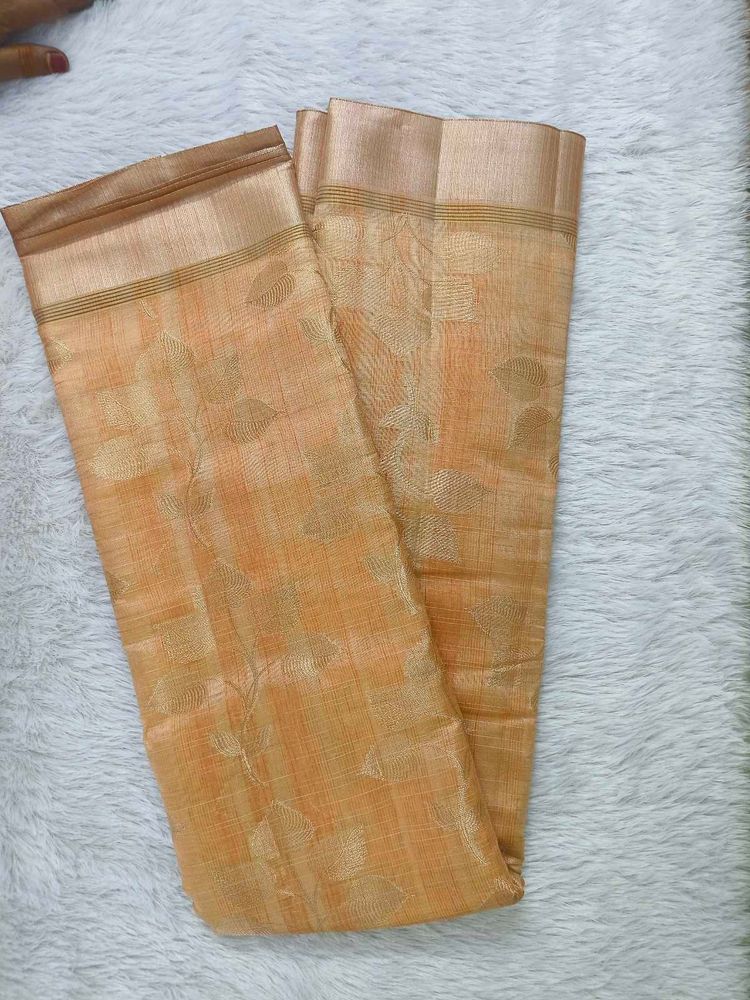 Elegant Peach Saree