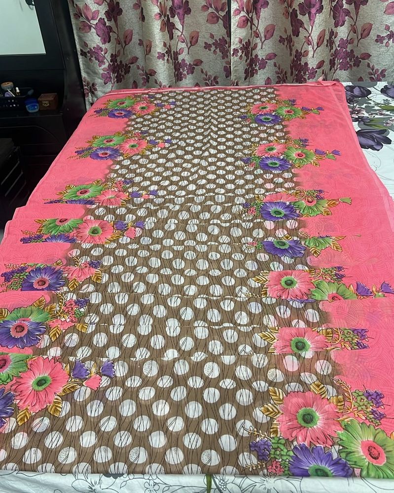 Multi Colour Printed Beautiful Saree