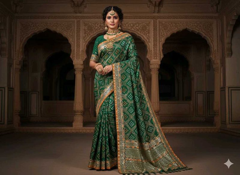 Elegant Green Saree