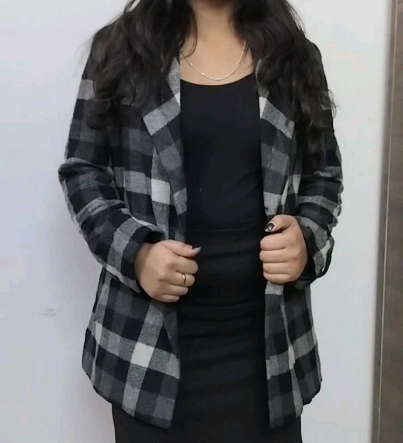 Checked Blazer