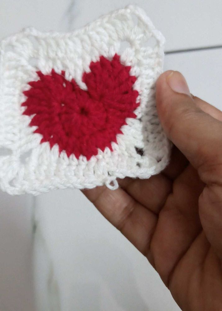 Crochet Heart Applique