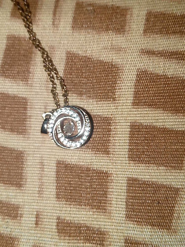 Sparkling Swirl Pendant Necklace