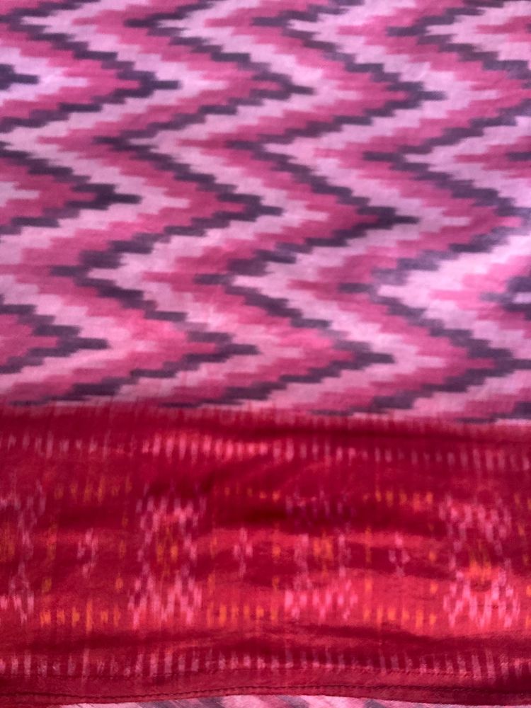 Pure Silk Patola Chevron Woven Fabric