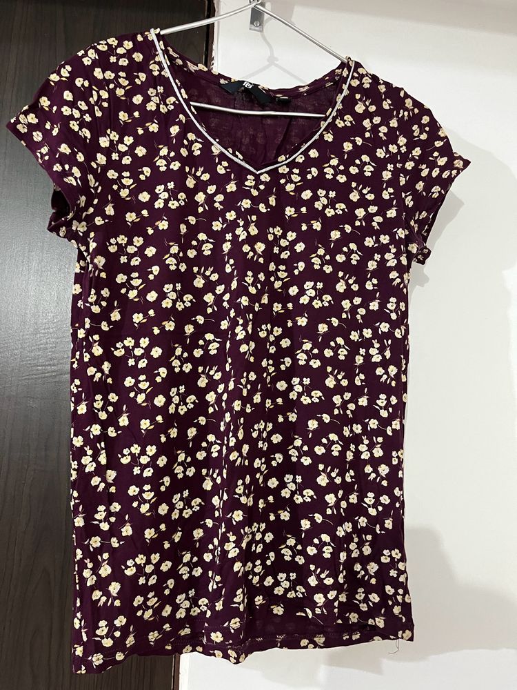 Fig Floral Printed Women T-shirt