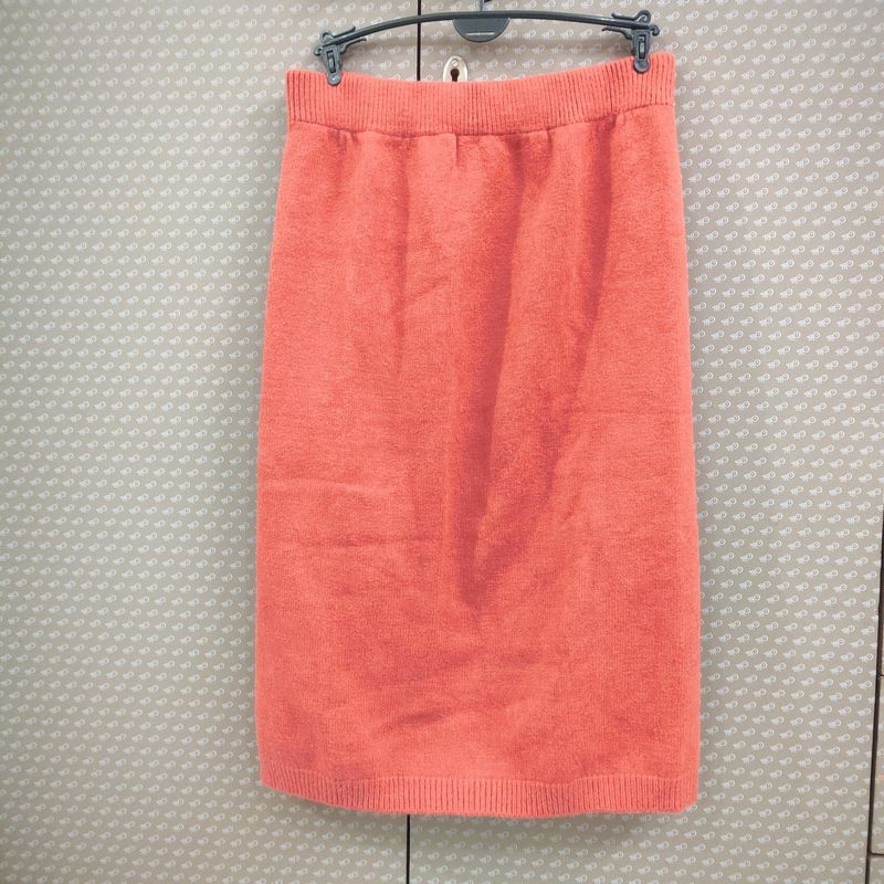 Rust Orange Colour Winter Skirt