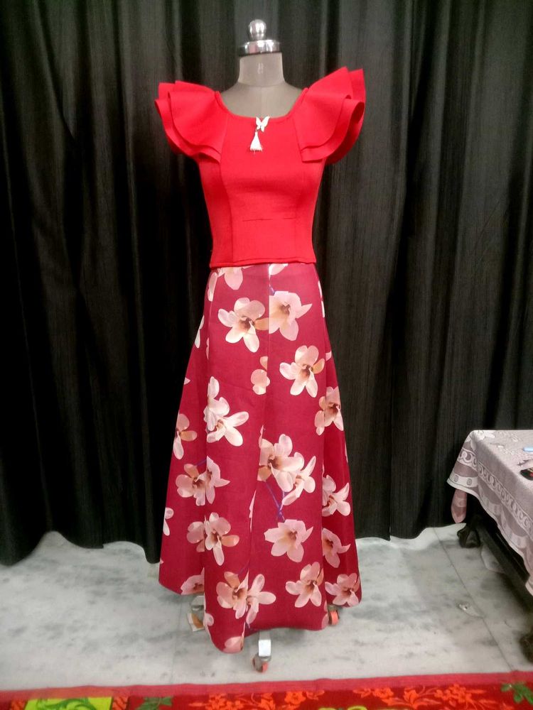 Floral Skirt+Top🎀❤️
