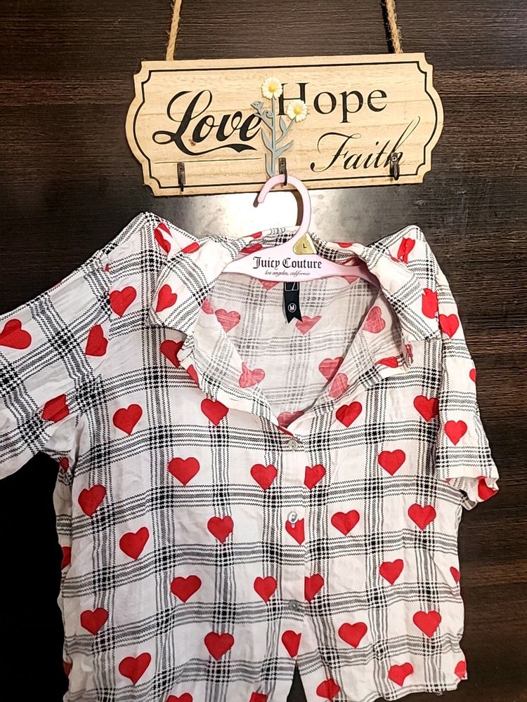 Juicy Couture Heart Plaid Top