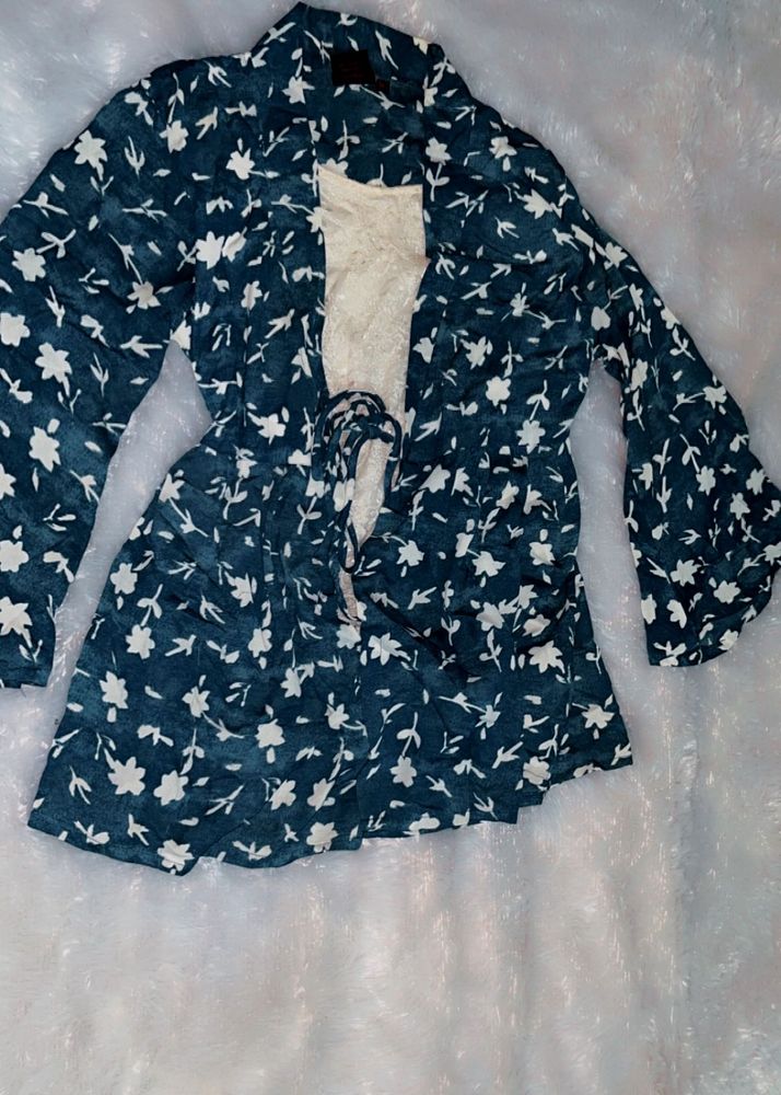 Floral Print Double Layered Top🌸✨