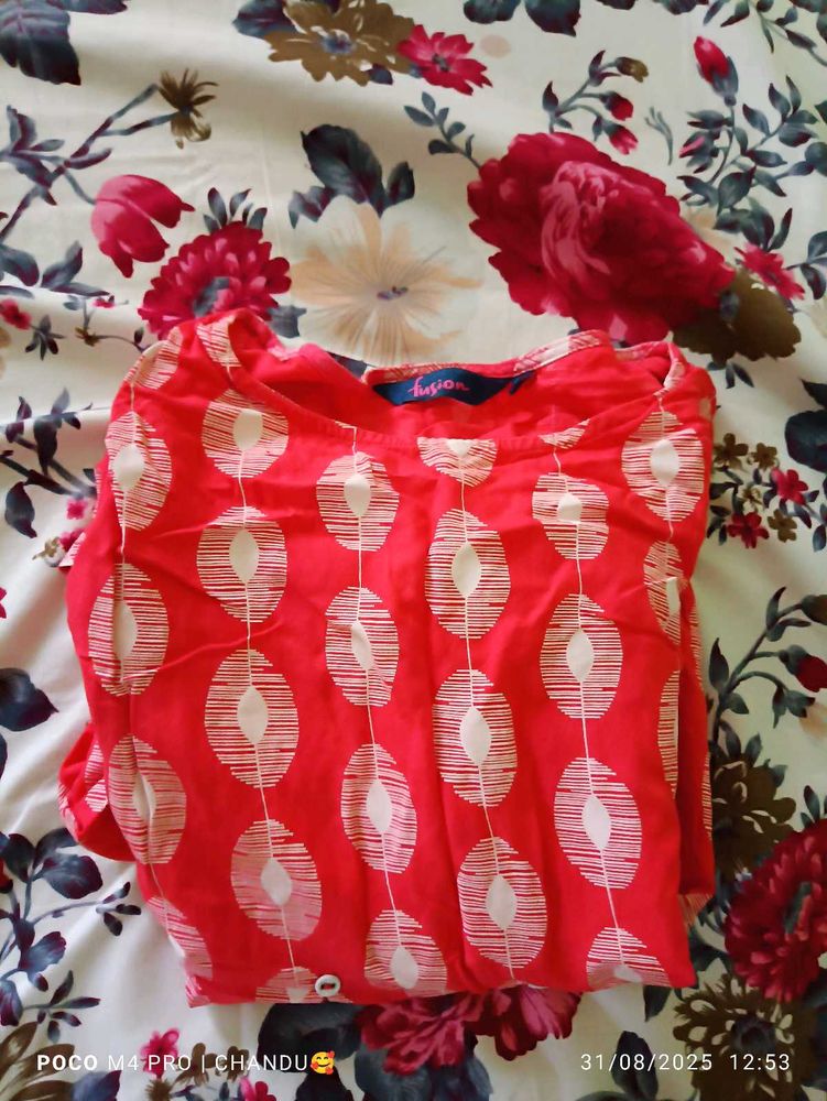 Coral Printed Kurthi