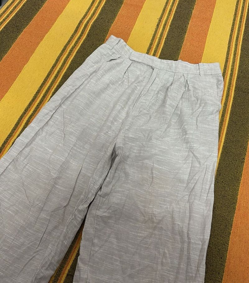 Wide Leg Linen Blend Pants