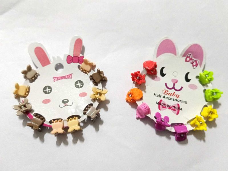 20 Cute Little Hair Clip Combo Of 2