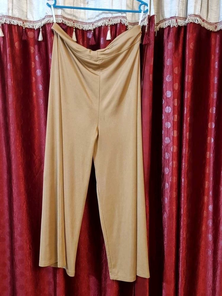 2XL Size Golden Silky Pallazo