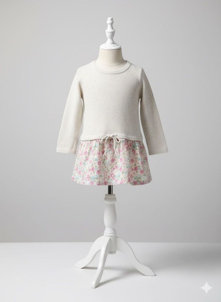 Girls Floral Dress &amp; scuba T-shirt