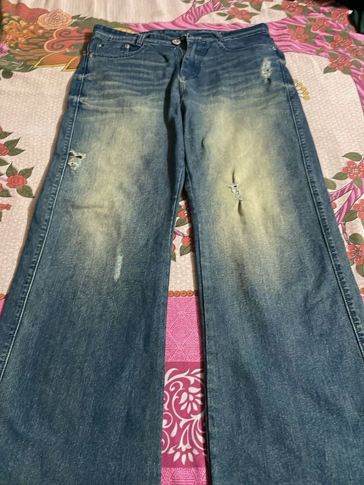 Oversized boot cut jeans
