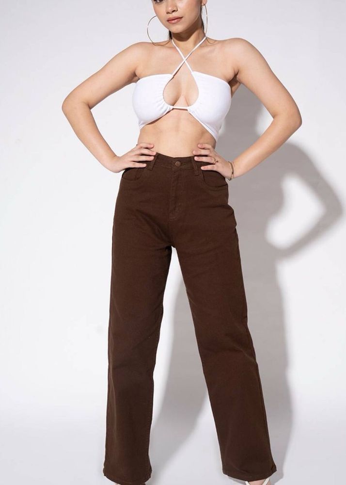 Brown wide Leg Jeans🤎