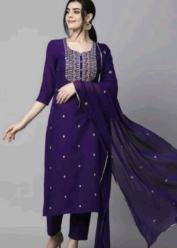 Elegant Purple Kurta Set