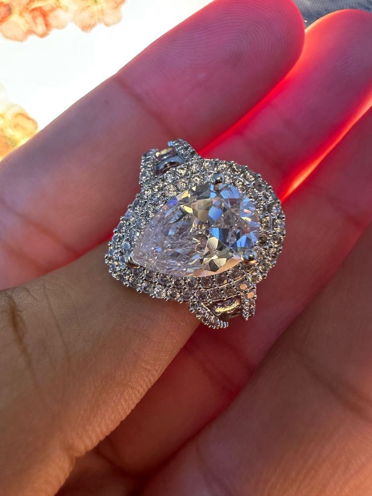 High Quality Ice Cracked Diamond Ring