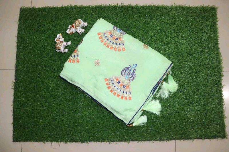 Elegant Embroidered Sari