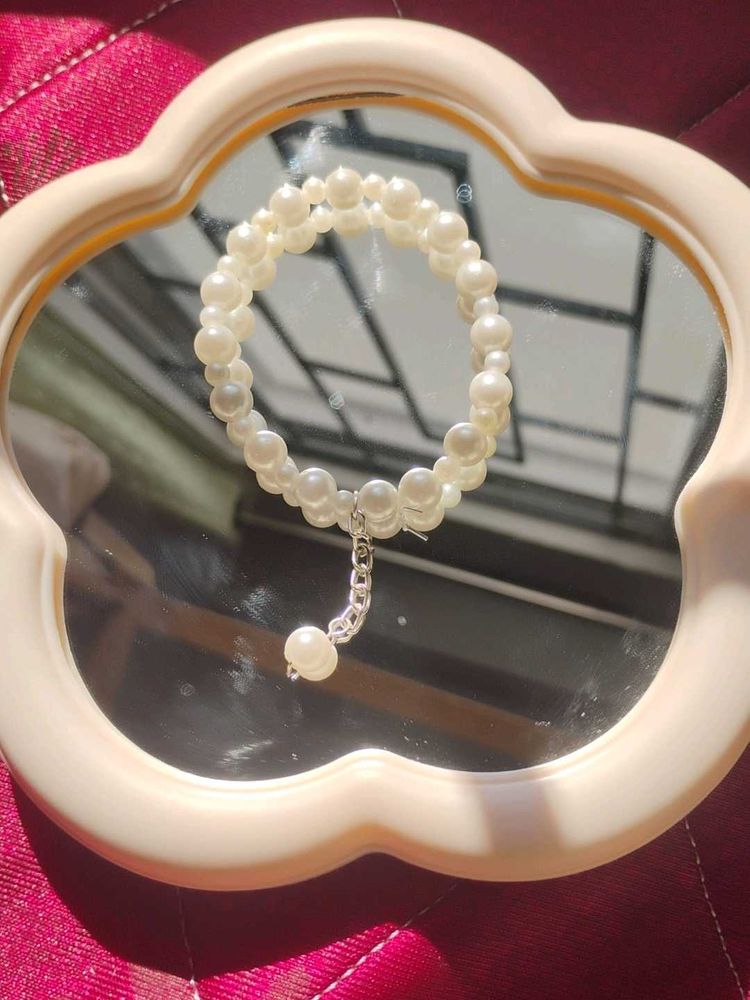 Pearl Beaded Bracelet with Charm