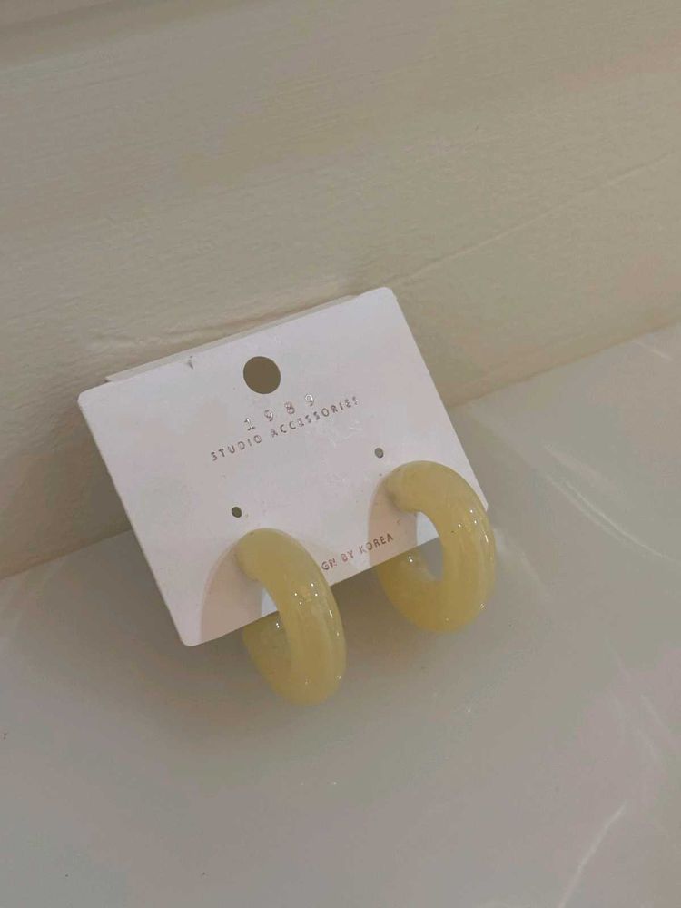 Yellow Hoop Earrings