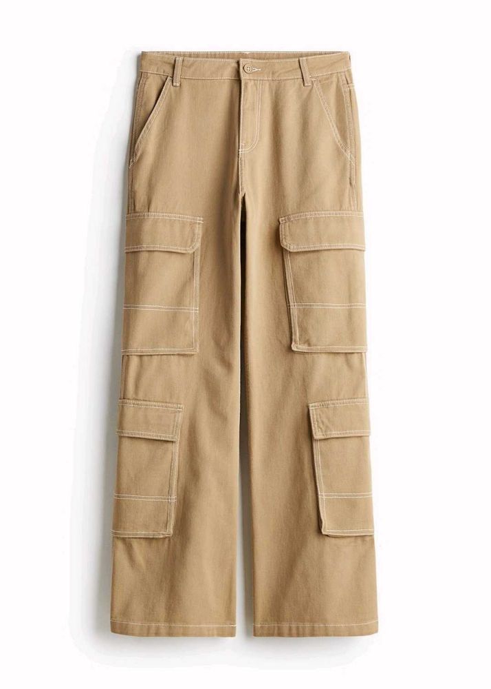 H&amp;M Wide Leg Cargo Jeans ( Double Pockets)
