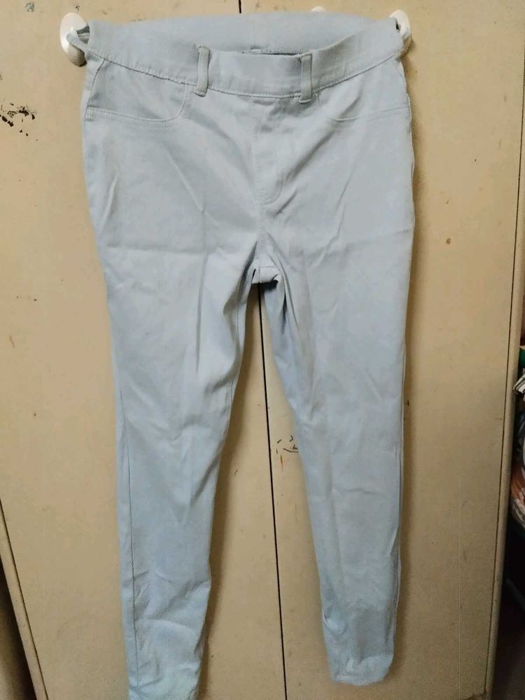 Light Blue Slim Fit Trousers – Size S