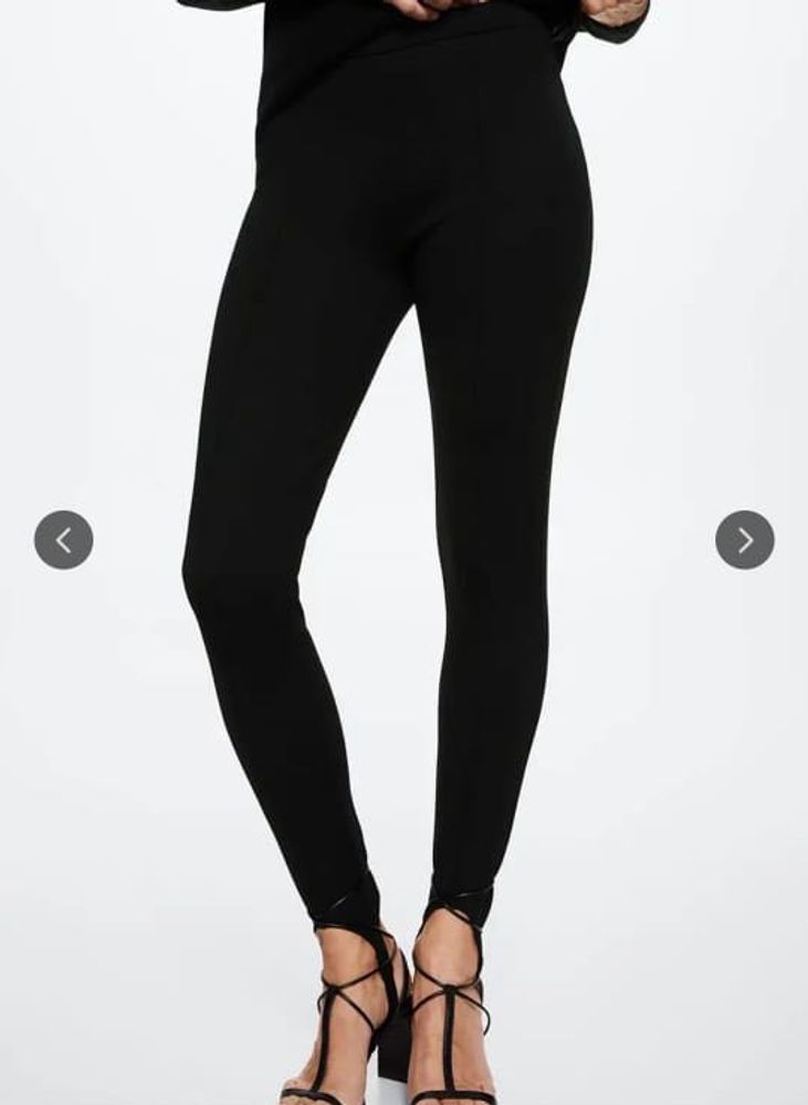 Mango Stylish Black Leggings