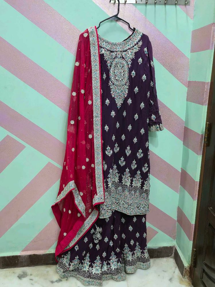 Dark Purple Heavy Stonework Sharara